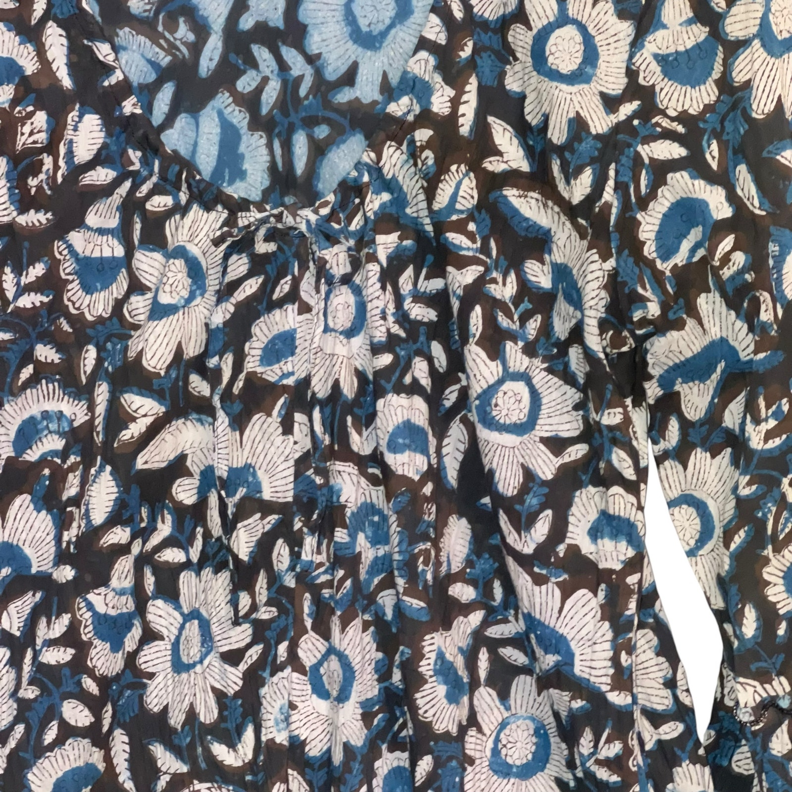 Passementrie Ximena Tunic Carico Floral Hand Block Print Xl — image 2 of 5